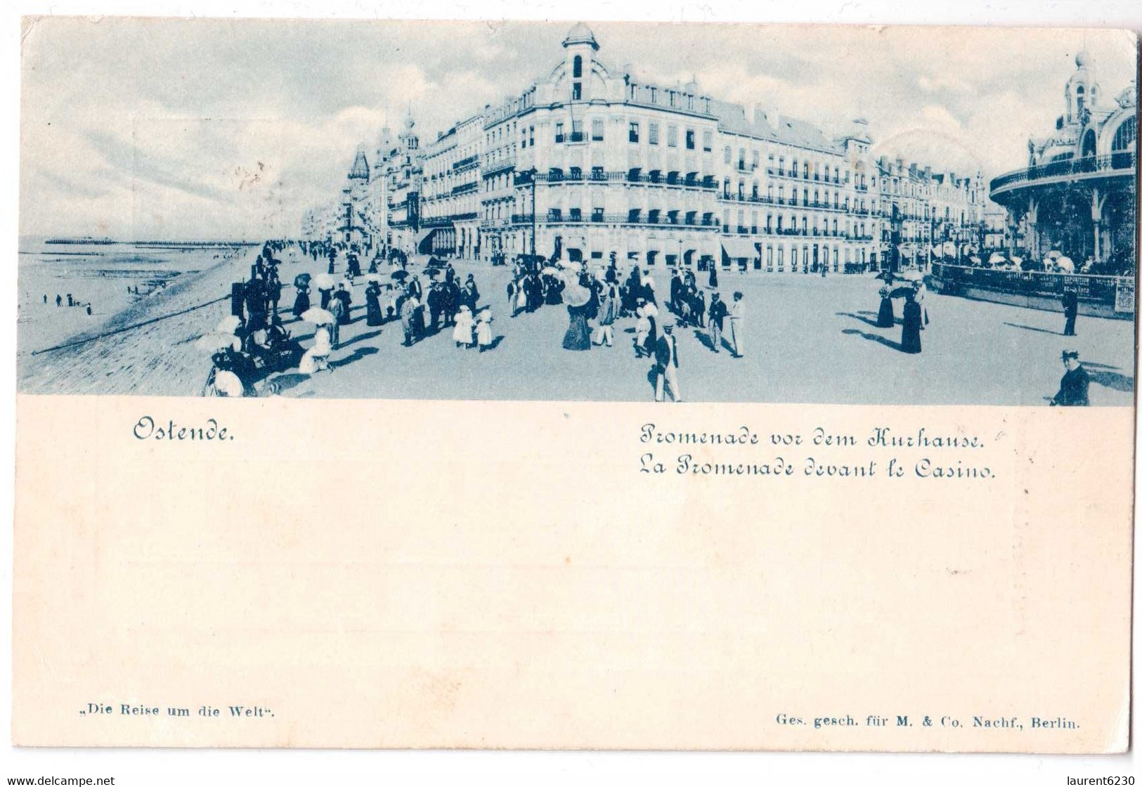 Ostende - La Promenade Devant Le Casino - Promenade Vor Dem Kurhause - édit. M. & Co. Berlin  + Verso - Oostende