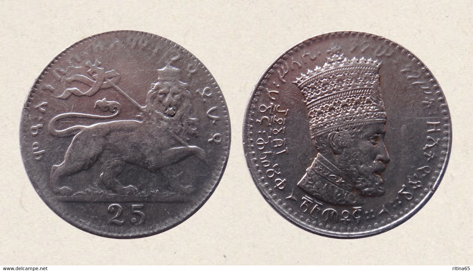 !!! ETIOPIA 25 MATONAS 1931 !!! - Ethiopia