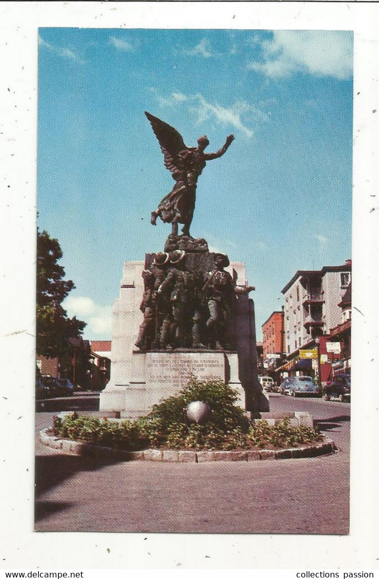 Cp, CANADA, Quebec, SHERBROOKE, War Memorial , écrite , Ed. P.E. Genest Enr. - Sherbrooke