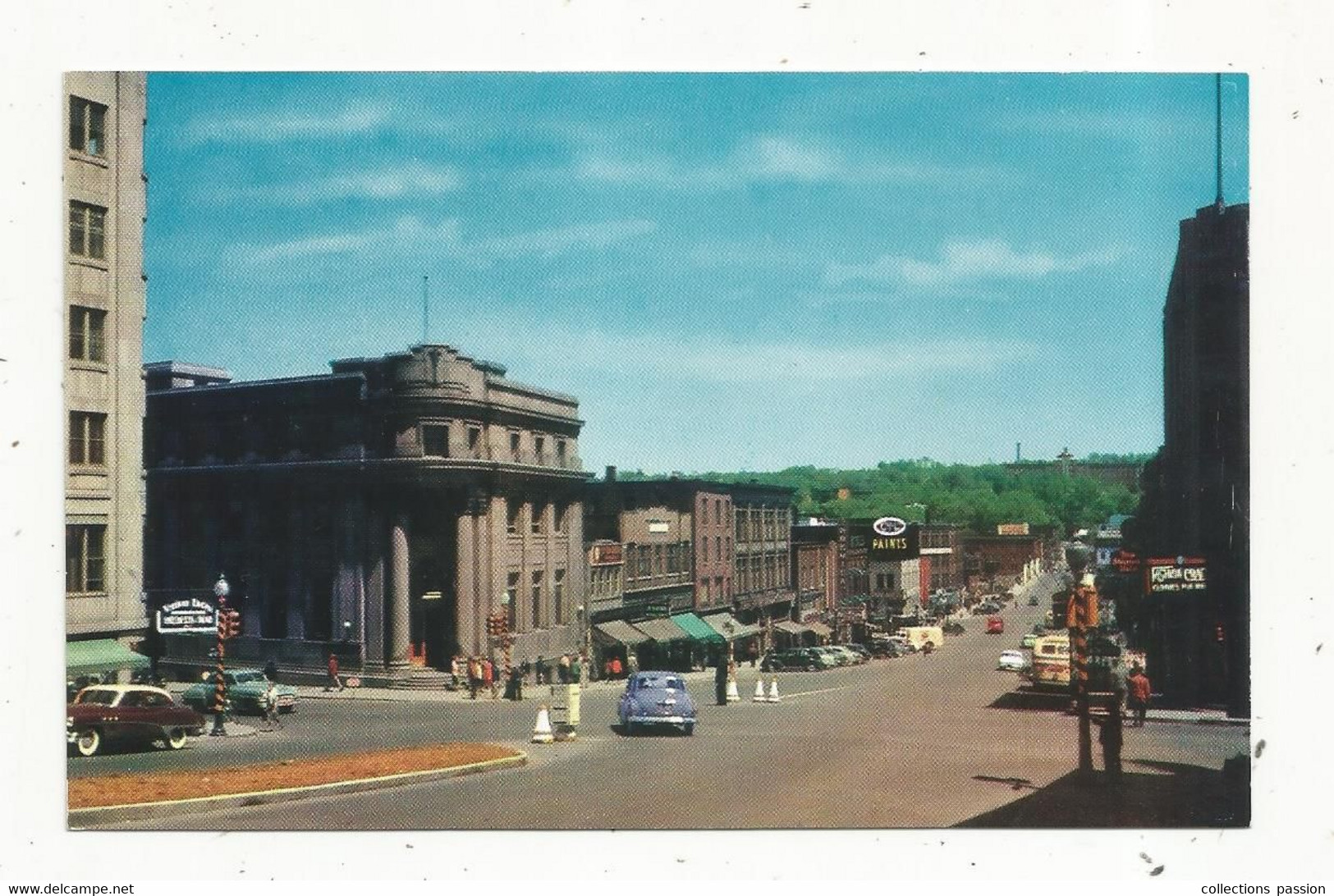 Cp, CANADA, Quebec, SHERBROOKE, King Street , écrite , Ed. P.E. Genest Enr. , Automobiles - Sherbrooke