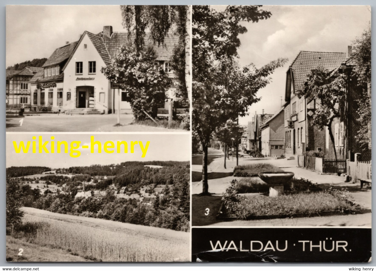 Schleusingen Nahetal Waldau - S/w Mehrbildkarte 4   Mit Konsum Warenhaus - Schleusingen