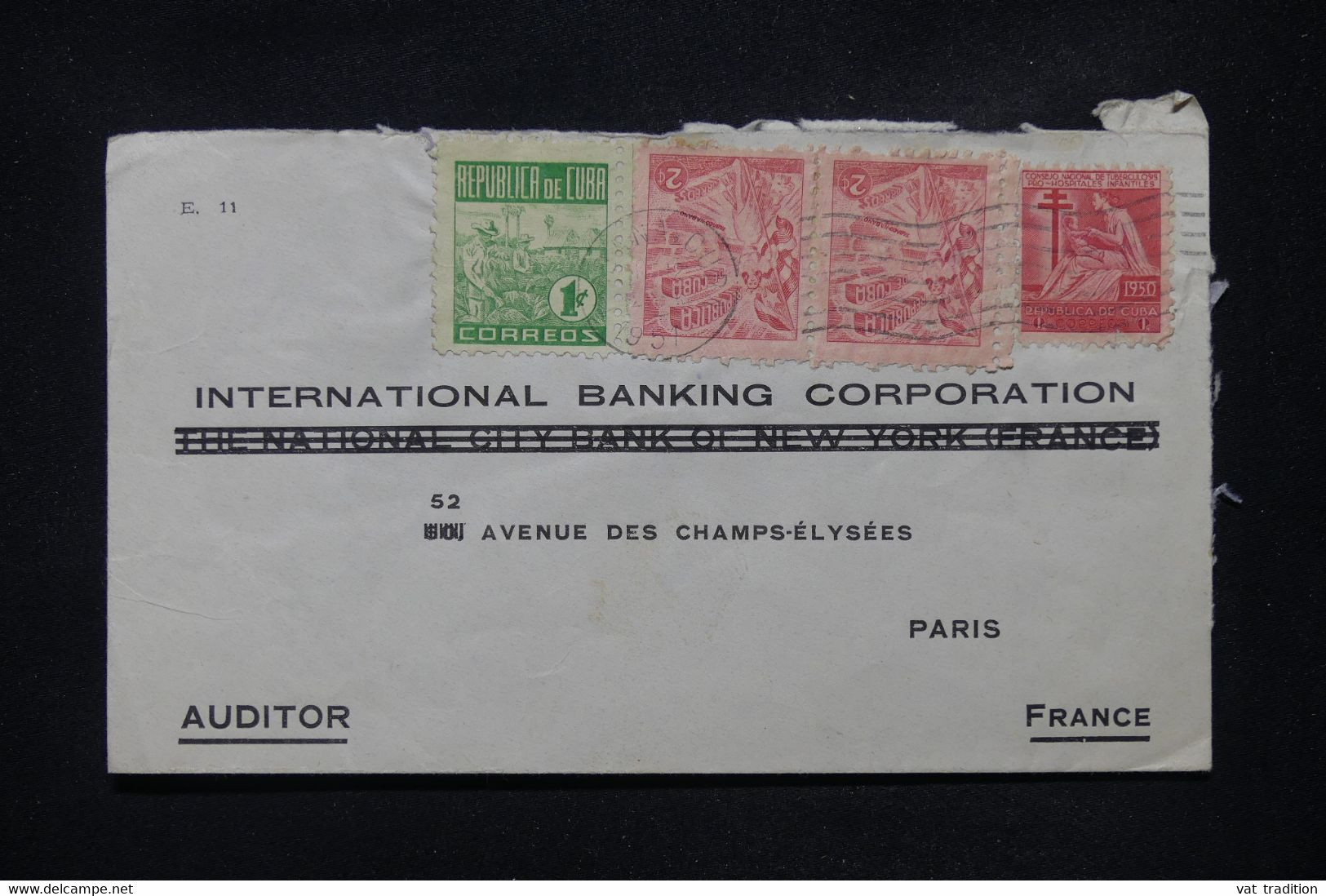 CUBA - Enveloppe Commerciale De Habana Pour Paris En 1951 - L 108819 - Brieven En Documenten