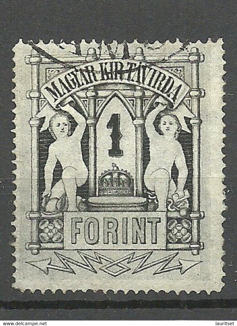 UNGARN HUNGARY 1874 Michel 17 Telegraphenmarke Telegraph Stamp 1 Ft. O - Telegraph