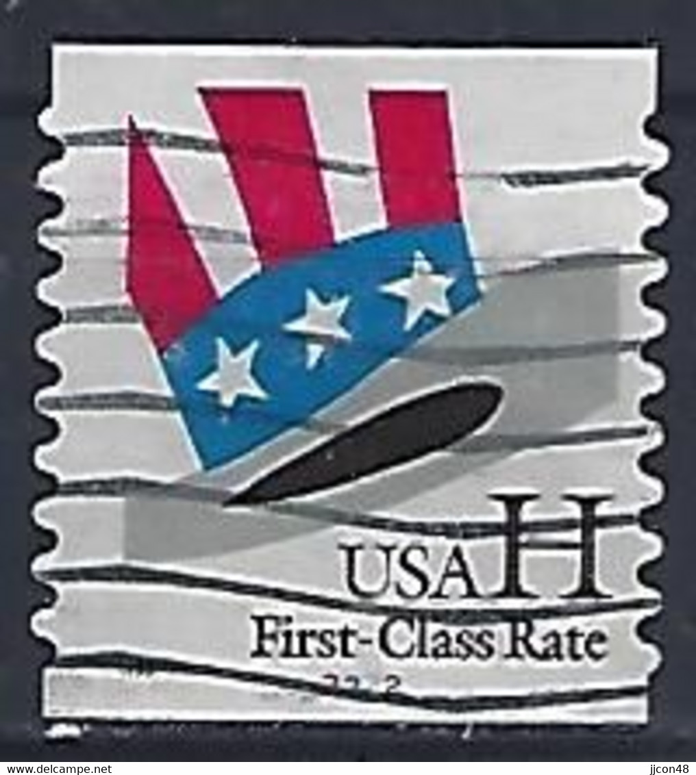 USA  1998  Uncle Sams Hat (o) Mi.3060  BG  (Pl. Nr. 2222) - Used Stamps