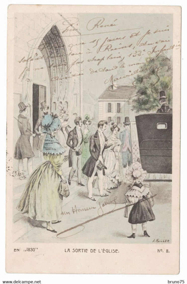 A. MULLER - En 1830 - La Sortie De L'Eglise - No. 8 - 1903 - Müller, August - München