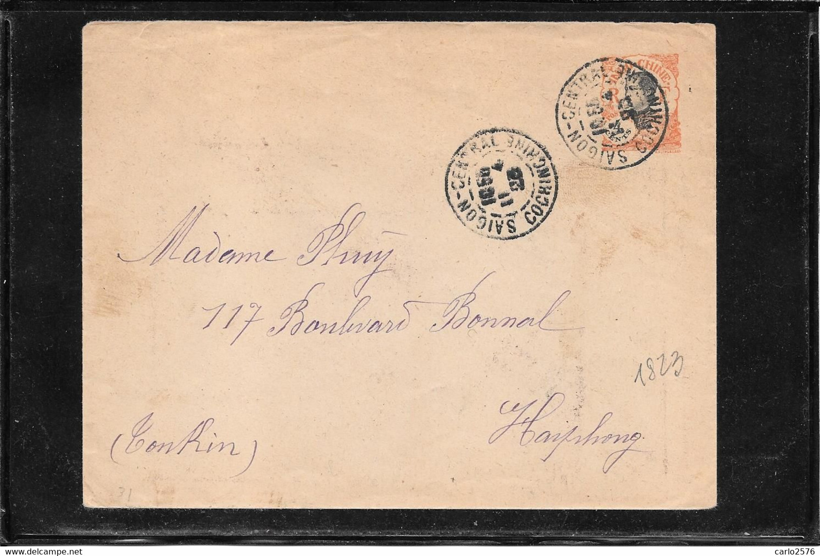 Indochine 1923, Postal Stationery From Saigon To Haiphong ( Ref 2372) - Storia Postale