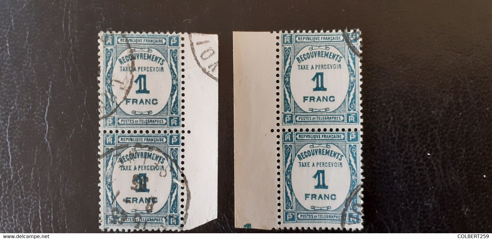 FRANCE TAXES 60 EN PAIRES.TB - 1859-1959 Used