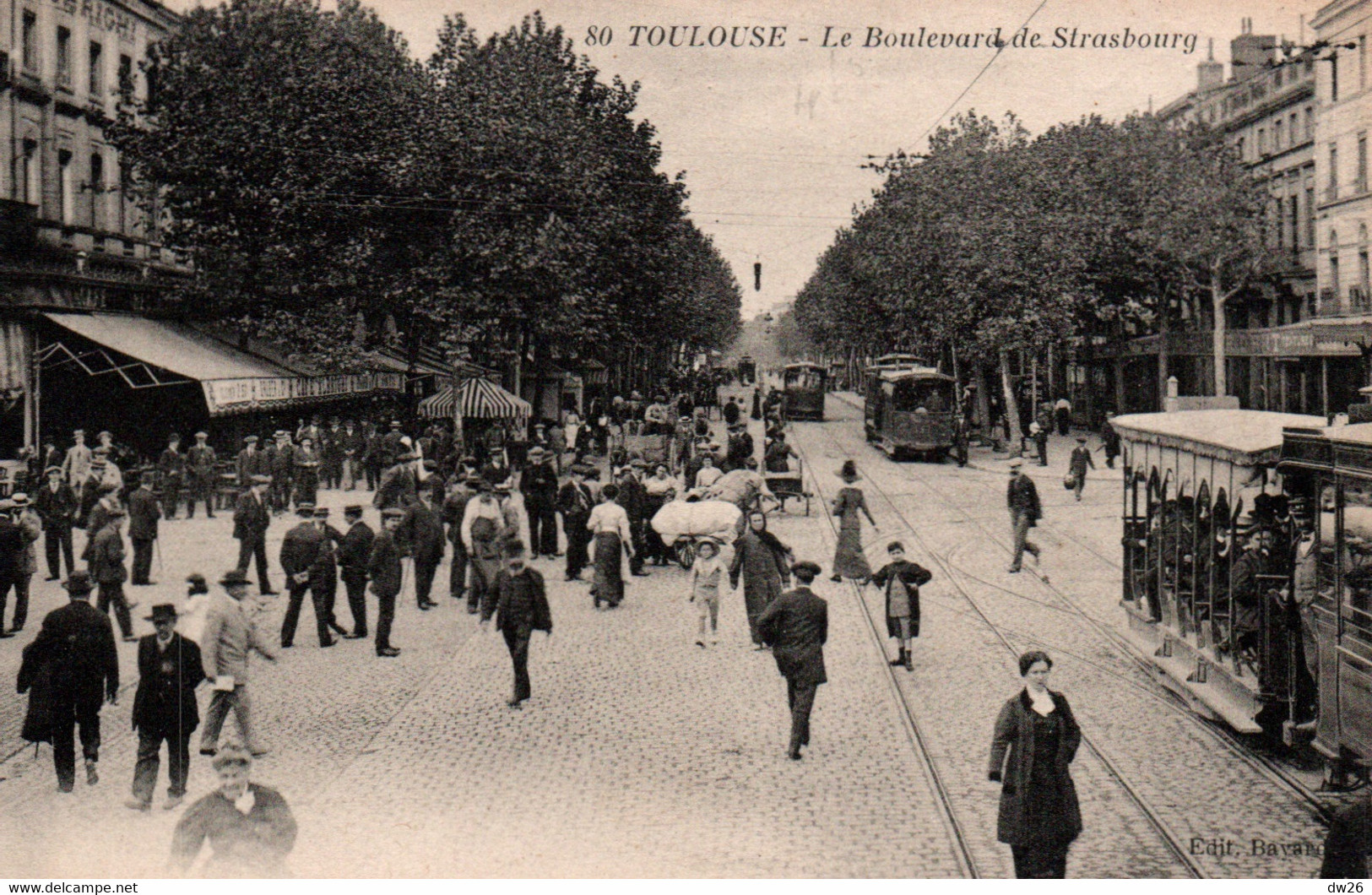 Toulouse - Le Boulevard De Strasbourg, Tramway - Edition Bayard - Carte N° 80 Non Circulée - Toulouse