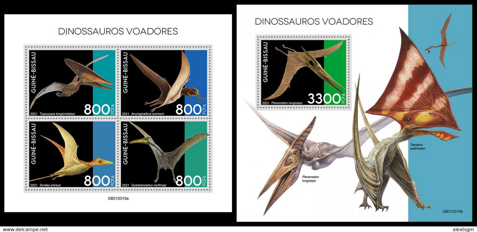 GUINEA BISSAU 2021 - Pterosaurs, M/S + S/S. Official Issue [GB210310] - Vor- U. Frühgeschichte