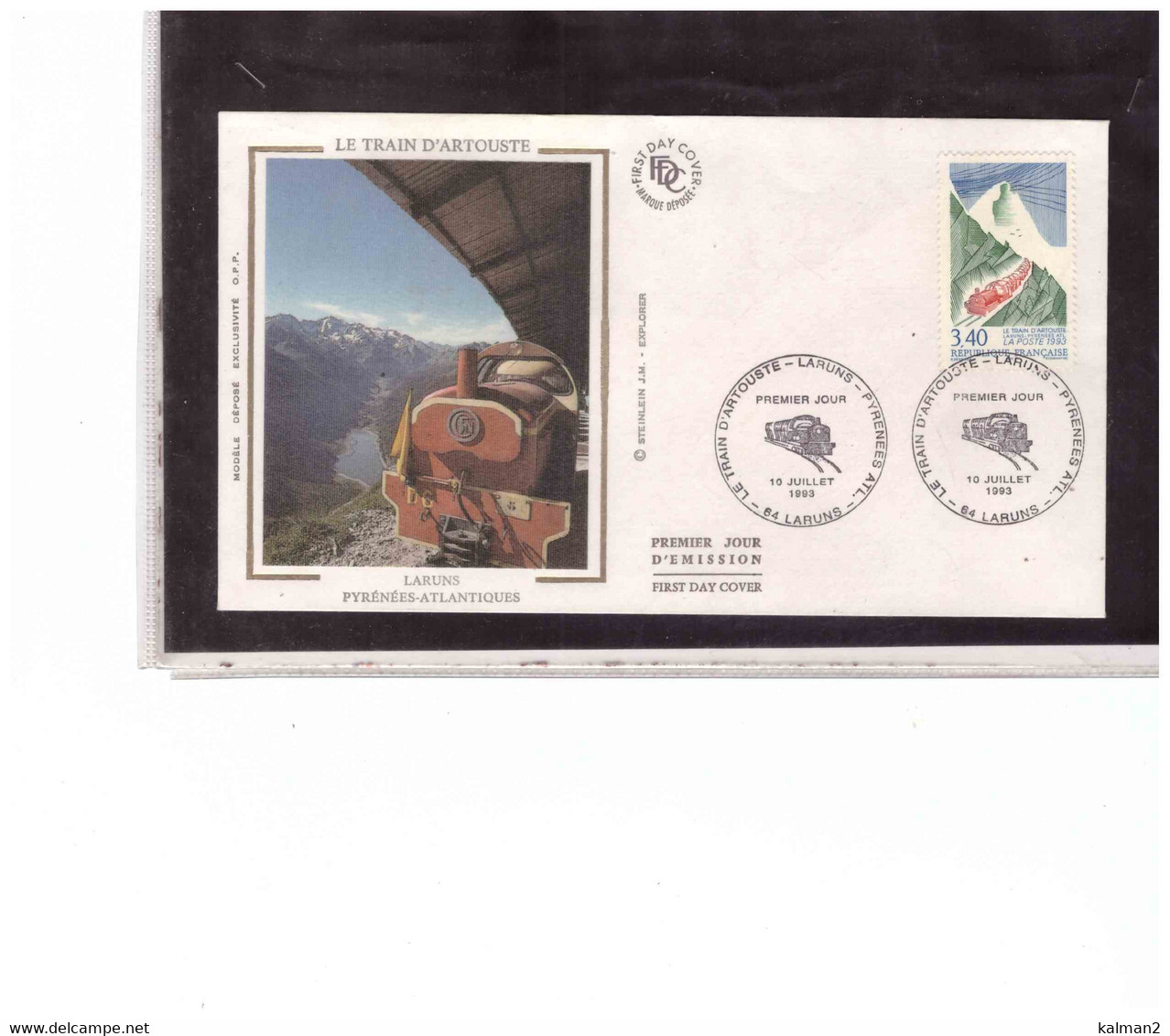 TEM15208  - LARUNS  10.7.1993  /   FDC FRANCIA   " LE TRAIN D'ARTOUSTE " - Altri & Non Classificati