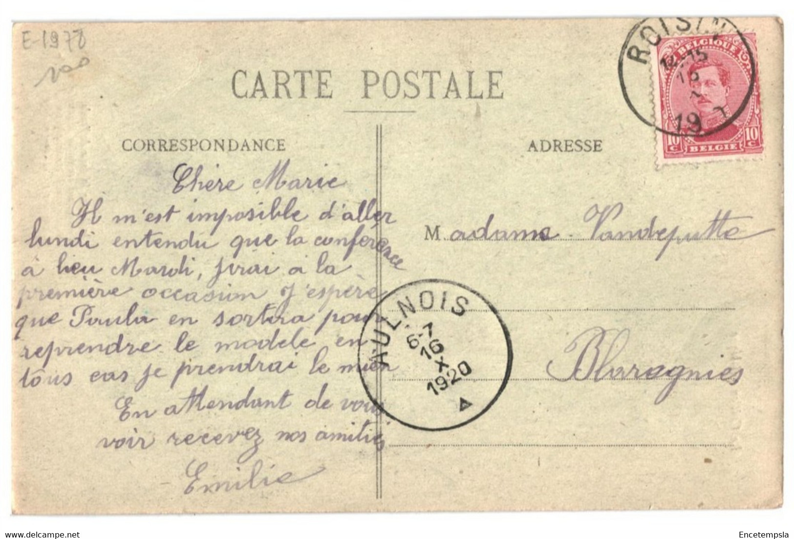 CPA-Carte Postale   Belgique  Roisin-Le Caillou Qui Bique 1920  VM39290 - Honnelles