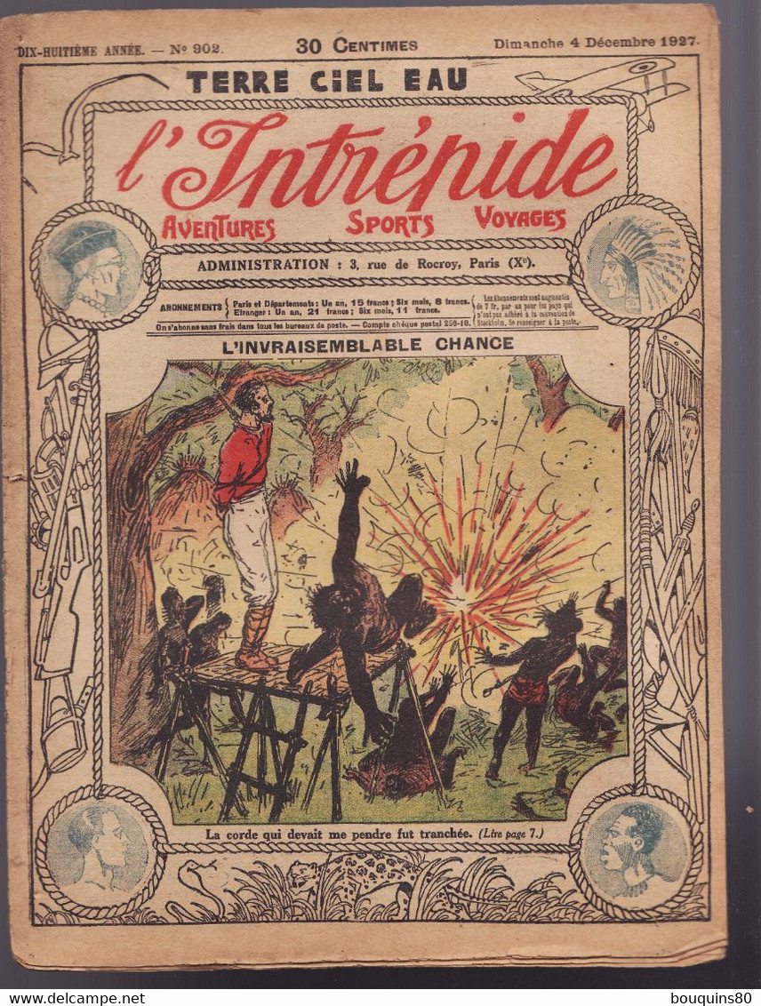 L'INTREPIDE N°902 Déécembre 1927 - L'Intrépide