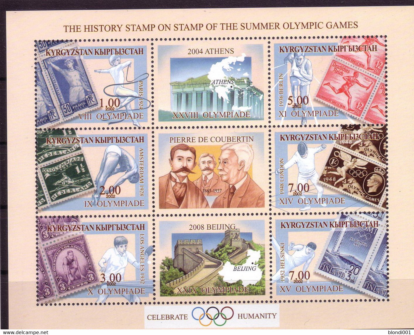 Olympics 2004 - Fencing - Table Tennis - KYRGYZSTAN - Sheet MNH** - Zomer 2004: Athene