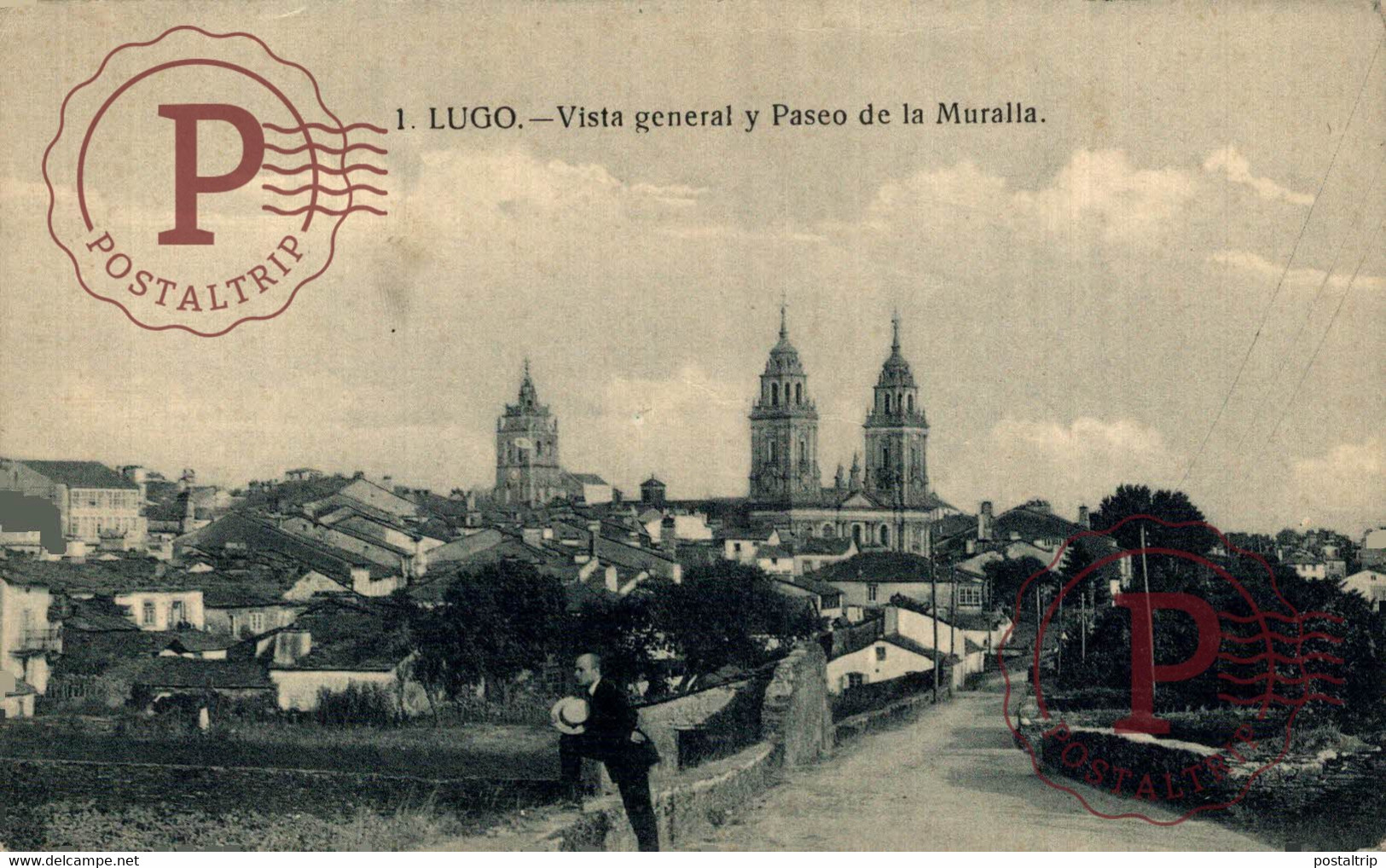 LUGO VISTA GENERAL Y PASEO DE LA MURALLA  GALICIA ESPAÑA - Lugo