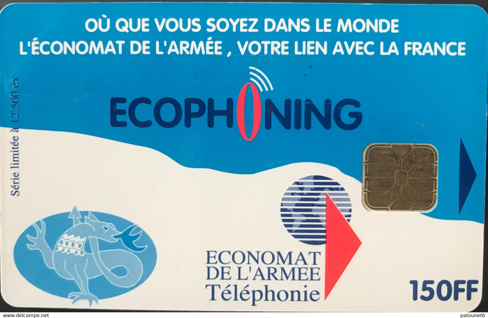 FRANCE  -  ARMEE  -  Phonecard  -  ECOPHONING  -  ARMEE DE TERRE  -  Bleu - 150 FF - Military Phonecards