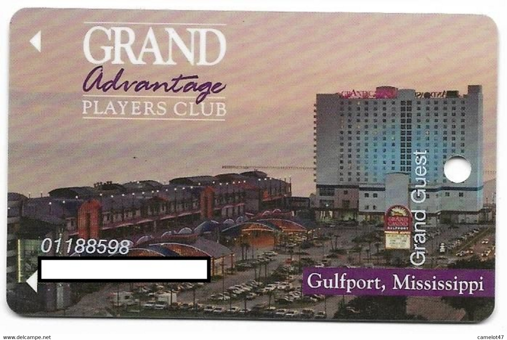 Grand Casino, Gulfport, MS, U.S.A,,  Older Used Slot Or Player's Card, # Grandgulfport-2 - Casinokarten