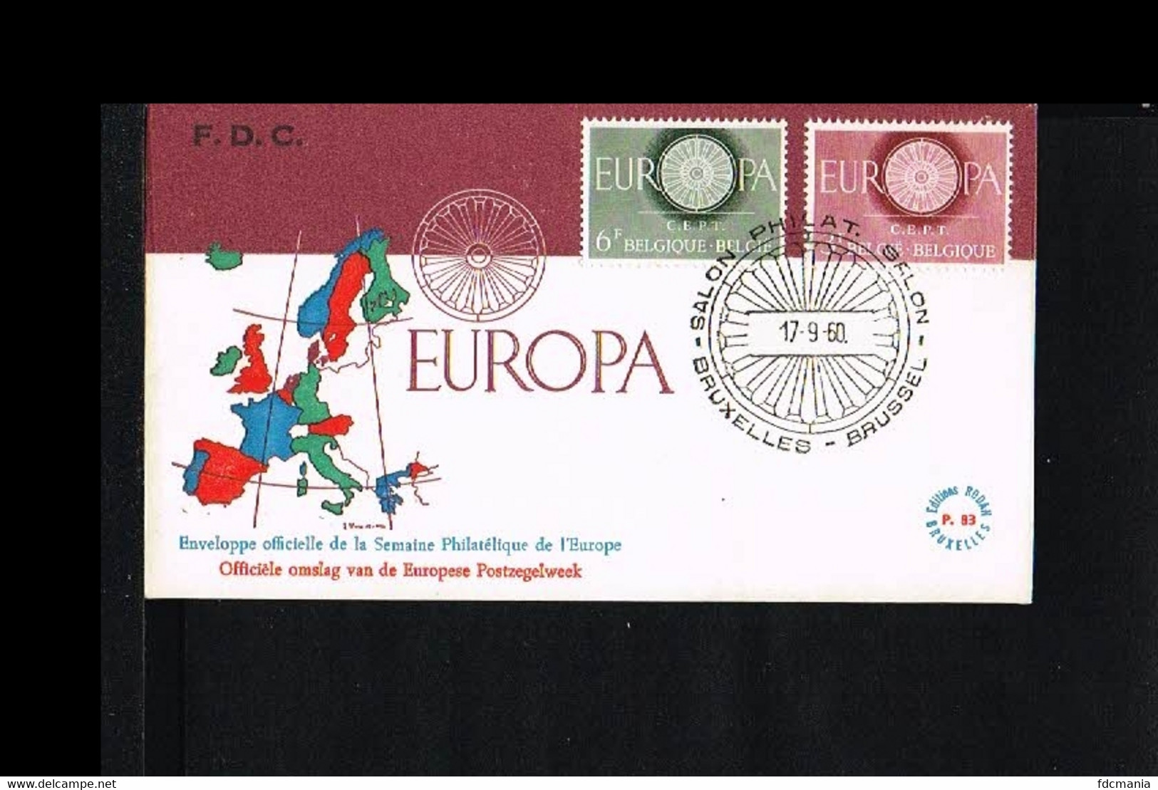 1960 - Belgium FDC - Europe CEPT [P15_359] - 1951-1960