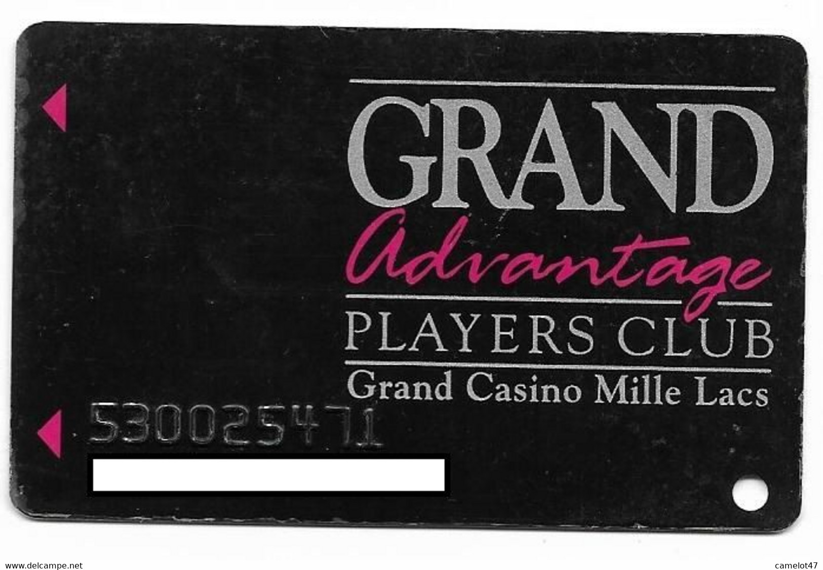 Grand Casino Mille Lacs, Onamia, MN, U.S.A. Older Used Slot Or Player's Card, # Grandmillelacs-1 - Casinokarten