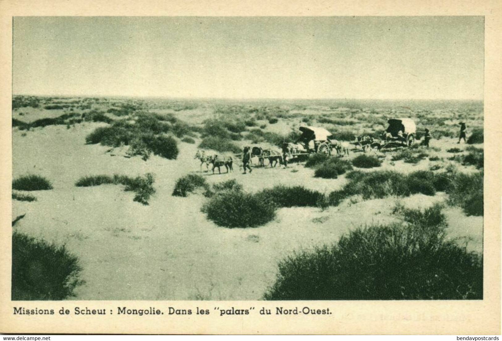 Mongolia China, Traveling Through North West Plains (1930s) Mission Postcard - Mongolië