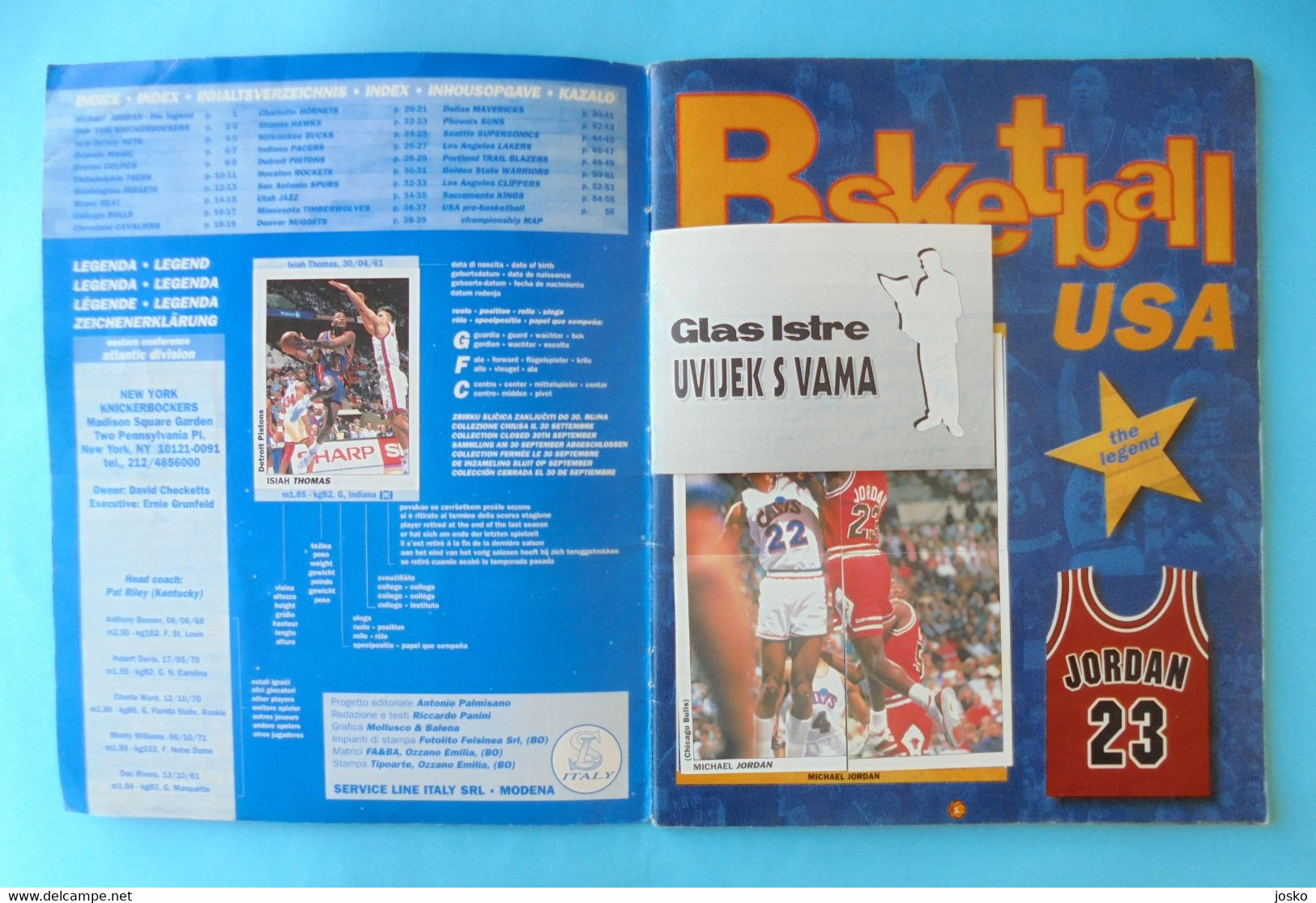 BASKETBALL (KOSARKA) USA 94-95 Croatia COMPLETE Album SL Italy Michael Jordan Scottie Pippen Dennis Rodman Ewing Malone - Serien