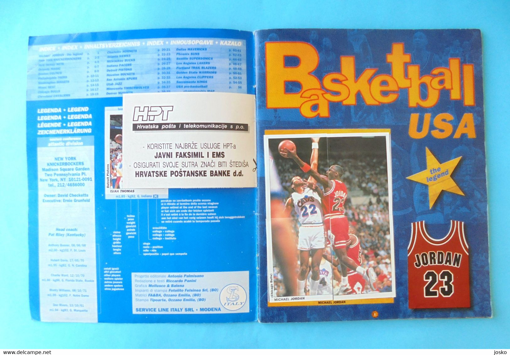 BASKETBALL (KOSARKA) USA 94-95 Croatia COMPLETE Album SL Italy Michael Jordan Scottie Pippen Dennis Rodman Ewing Malone - Serie