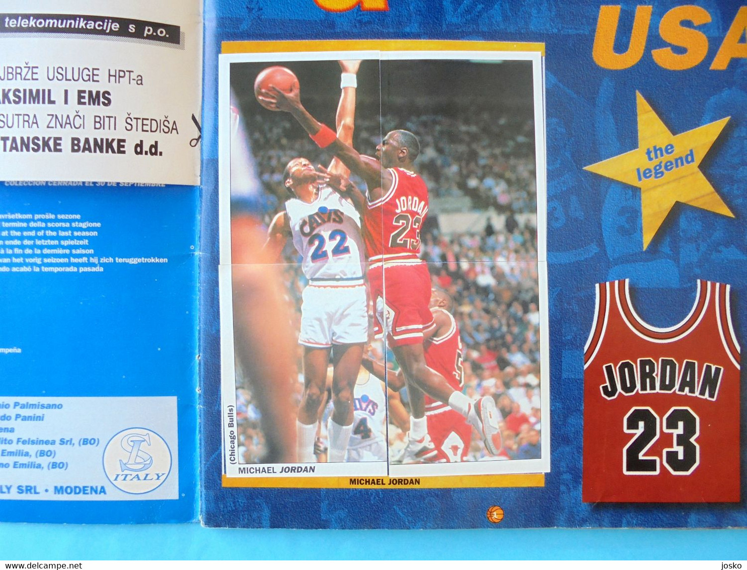 BASKETBALL (KOSARKA) USA 94-95 Croatia COMPLETE Album SL Italy Michael Jordan Scottie Pippen Dennis Rodman Ewing Malone - Serien