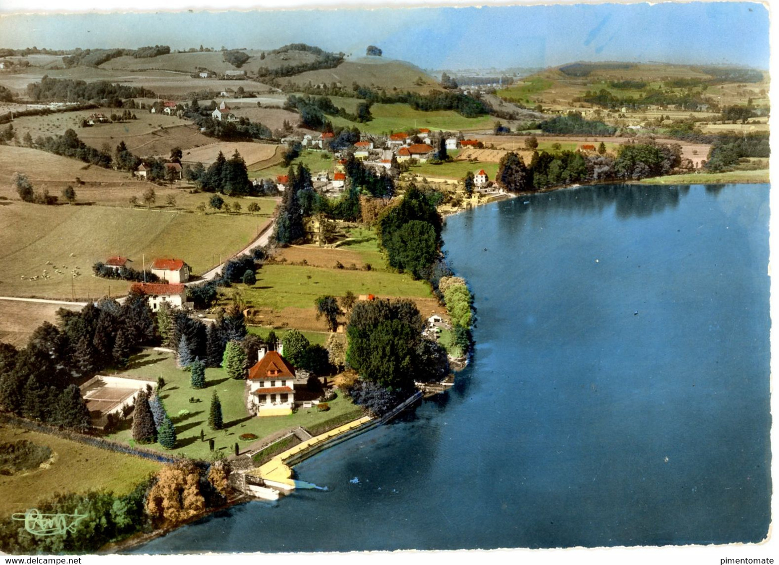 PALADRU VUE GENERALE AERIENNE ET LE LAC - Paladru