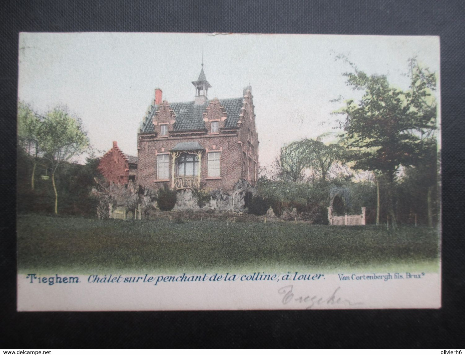 CP BELGIQUE (V2108) TIEGHEM (2 Vues) Chalet Sur Le Penchant De La Colline, à Louer - Van Cortenbergh Fils - 1905 - Anzegem