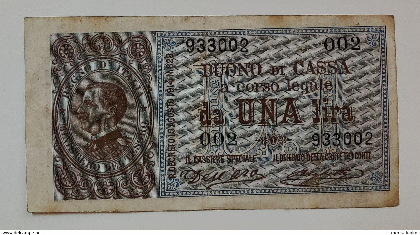 1 Lira Vittorio Emanuele III 02-09-1914 NC - Italië – 1 Lira