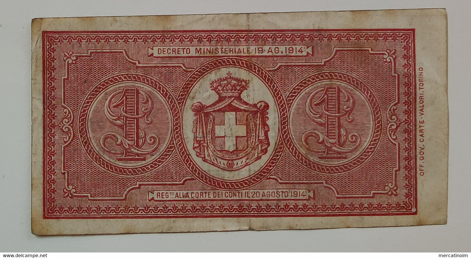 1 Lira Vittorio Emanuele III 02-09-1914 NC - Italië – 1 Lira