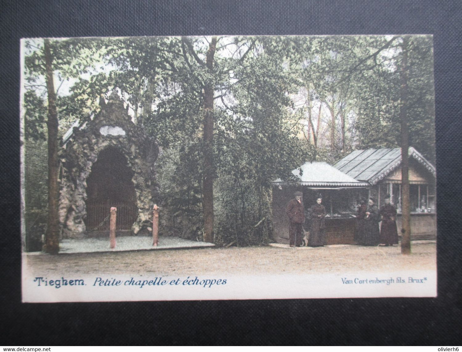 CP BELGIQUE (V2108) TIEGHEM (2 Vues) Petite Chapelle Et échoppes - 1900 - Van Cortenbergh Fils - Anzegem