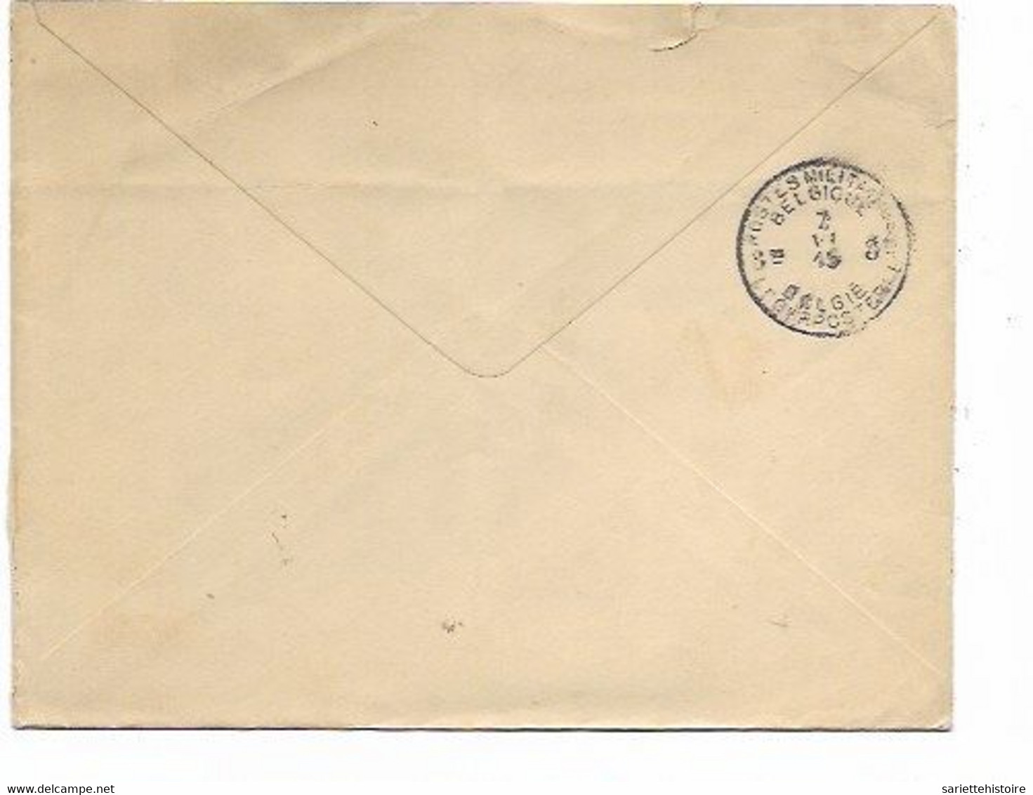 SH 1081. Lettre CROIX-ROUGE En Sm Obl. PANNE 1.VI.1915 Vers Militaire C.A.6.D.A. - Dos PMB 8bis - Unbesetzte Zone