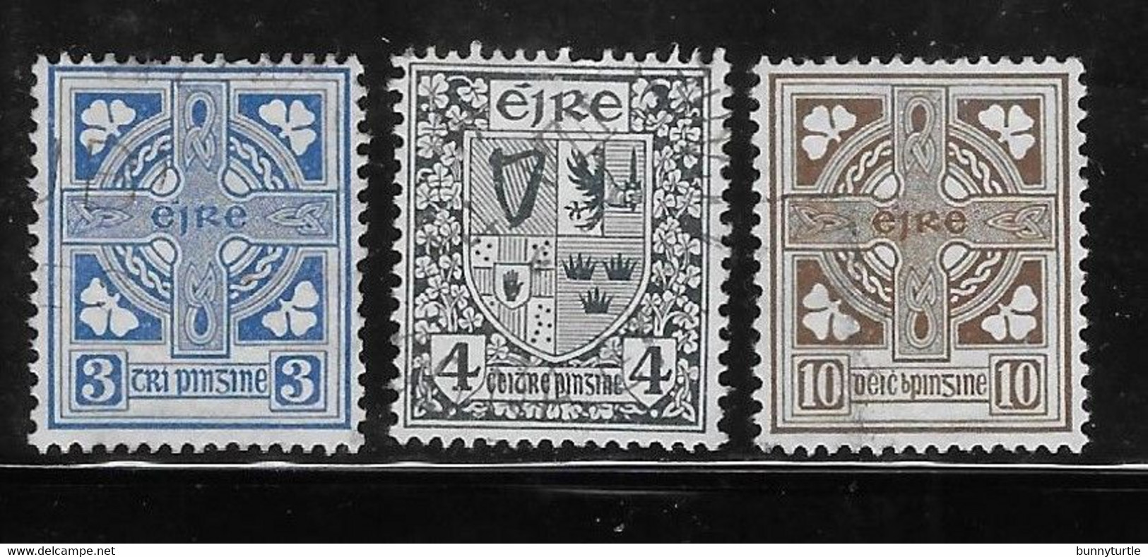 Ireland 1940 - 42 Arms Celtic Cross 3v Used - Used Stamps