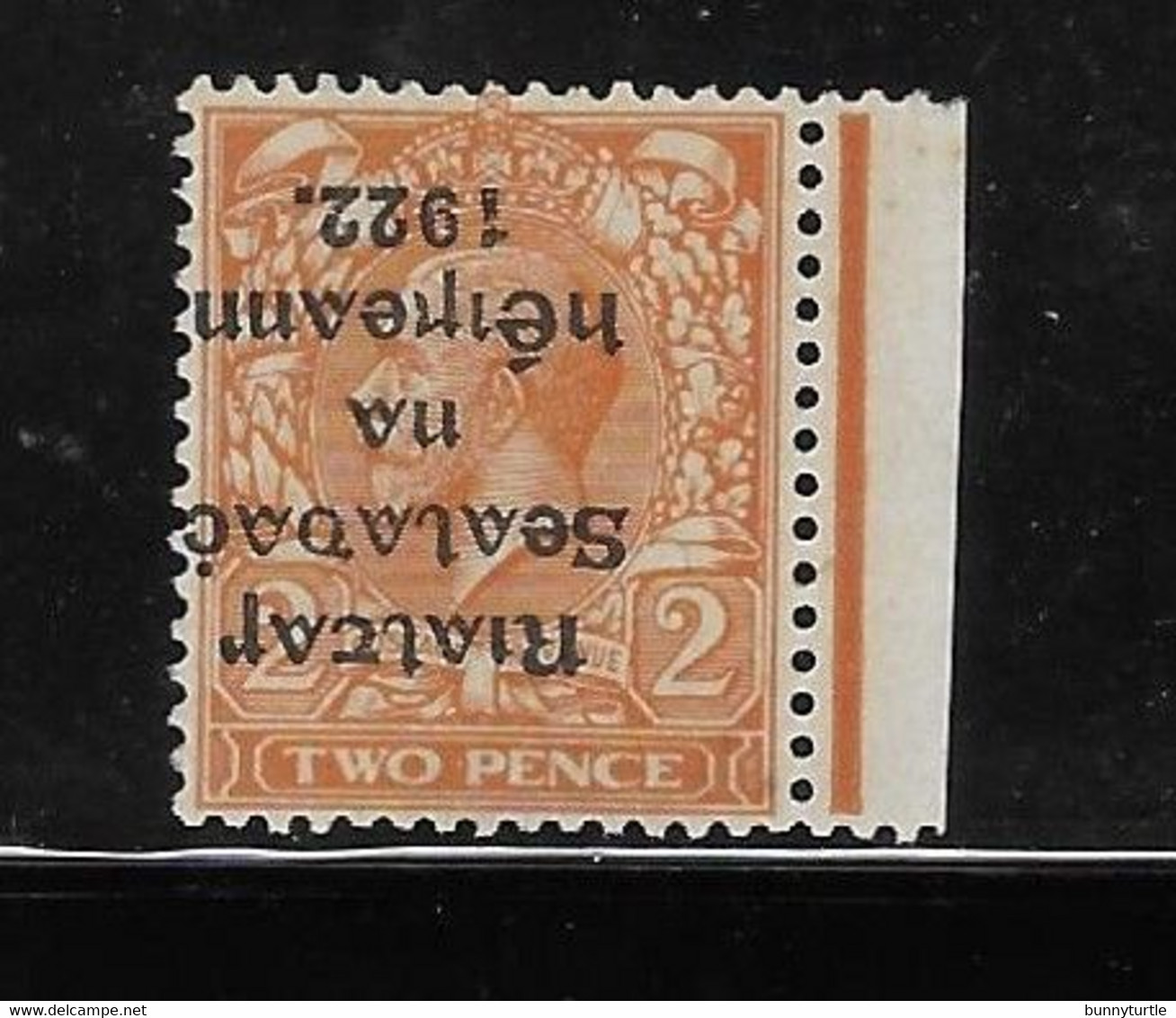 Ireland 1922 Overprint Inverted In Black Error Mint Hinged - Neufs