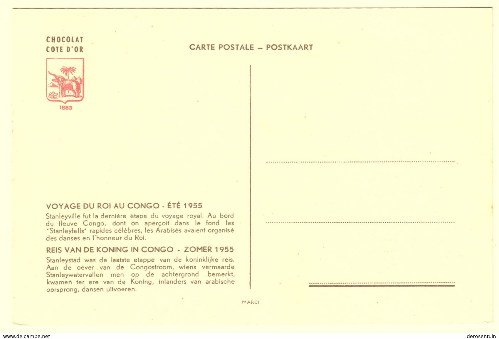 a0005	[Postkaarten] Reis van de Koning in Congo - Zomer 1955 (Boudewijn Baudouin voyage au). - Lot van 58 postkaarten