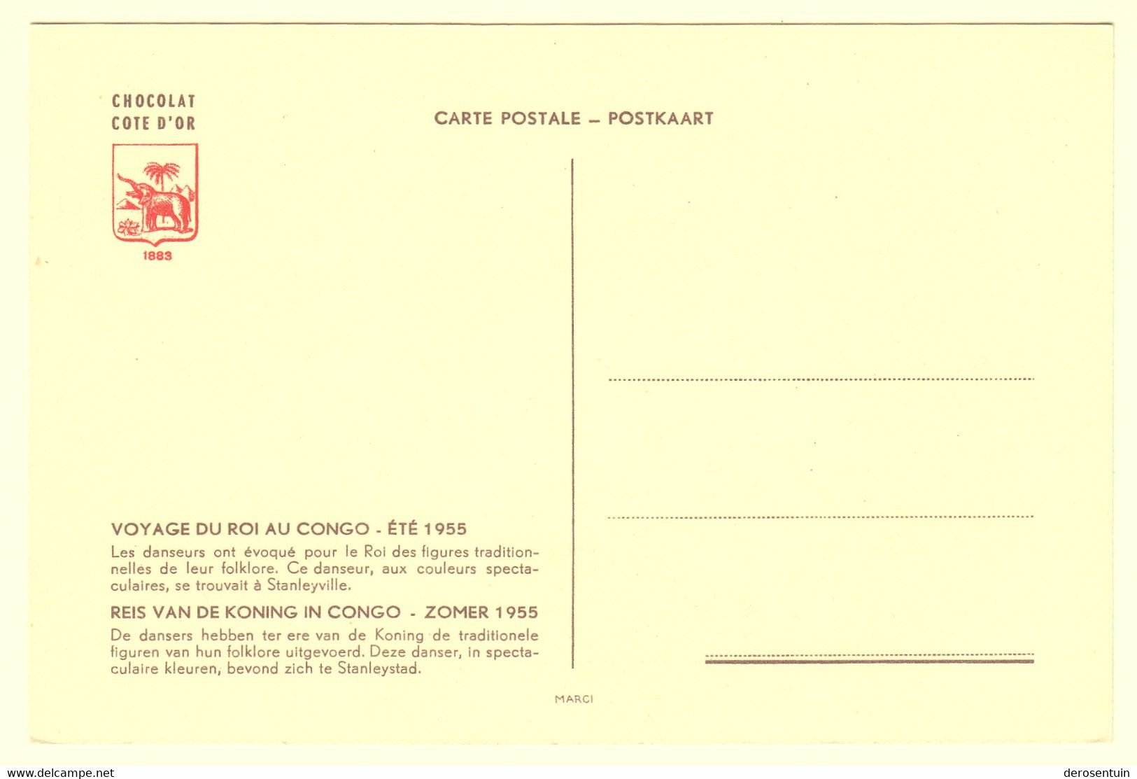 a0005	[Postkaarten] Reis van de Koning in Congo - Zomer 1955 (Boudewijn Baudouin voyage au). - Lot van 58 postkaarten