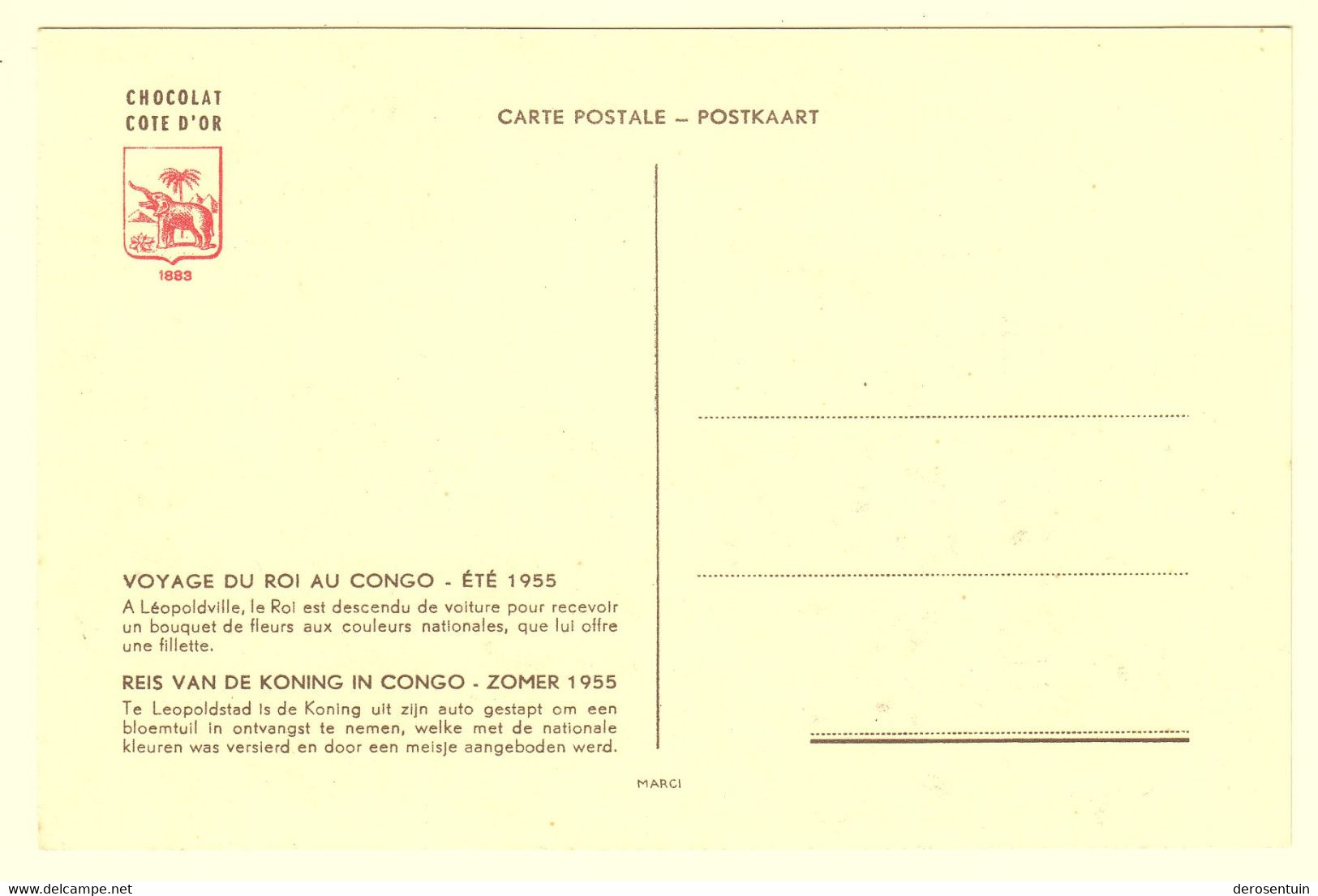 a0005	[Postkaarten] Reis van de Koning in Congo - Zomer 1955 (Boudewijn Baudouin voyage au). - Lot van 58 postkaarten