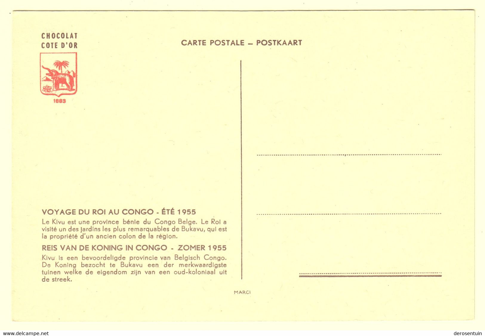 a0005	[Postkaarten] Reis van de Koning in Congo - Zomer 1955 (Boudewijn Baudouin voyage au). - Lot van 58 postkaarten