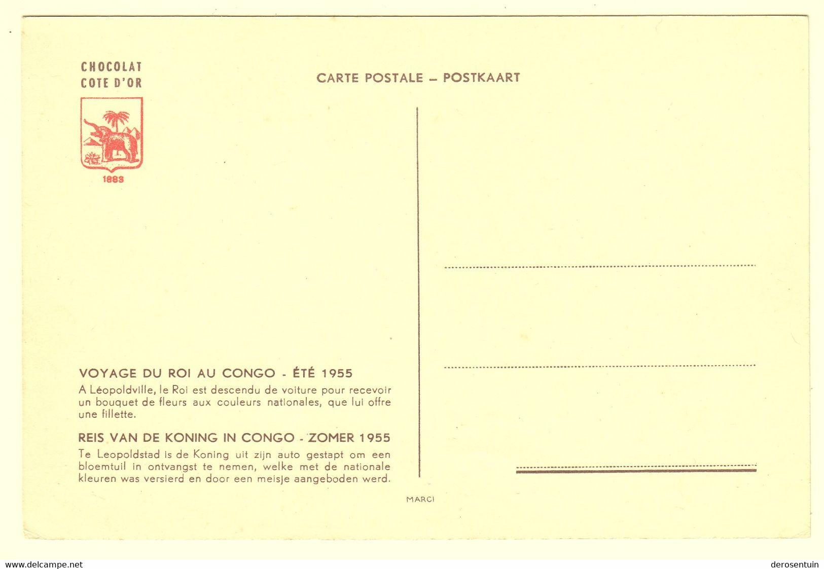 a0005	[Postkaarten] Reis van de Koning in Congo - Zomer 1955 (Boudewijn Baudouin voyage au). - Lot van 58 postkaarten