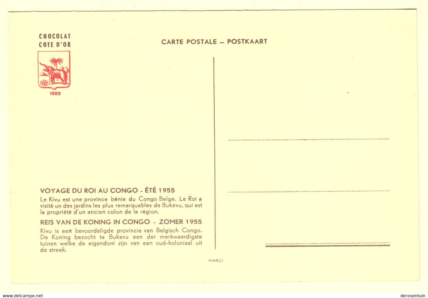 a0005	[Postkaarten] Reis van de Koning in Congo - Zomer 1955 (Boudewijn Baudouin voyage au). - Lot van 58 postkaarten