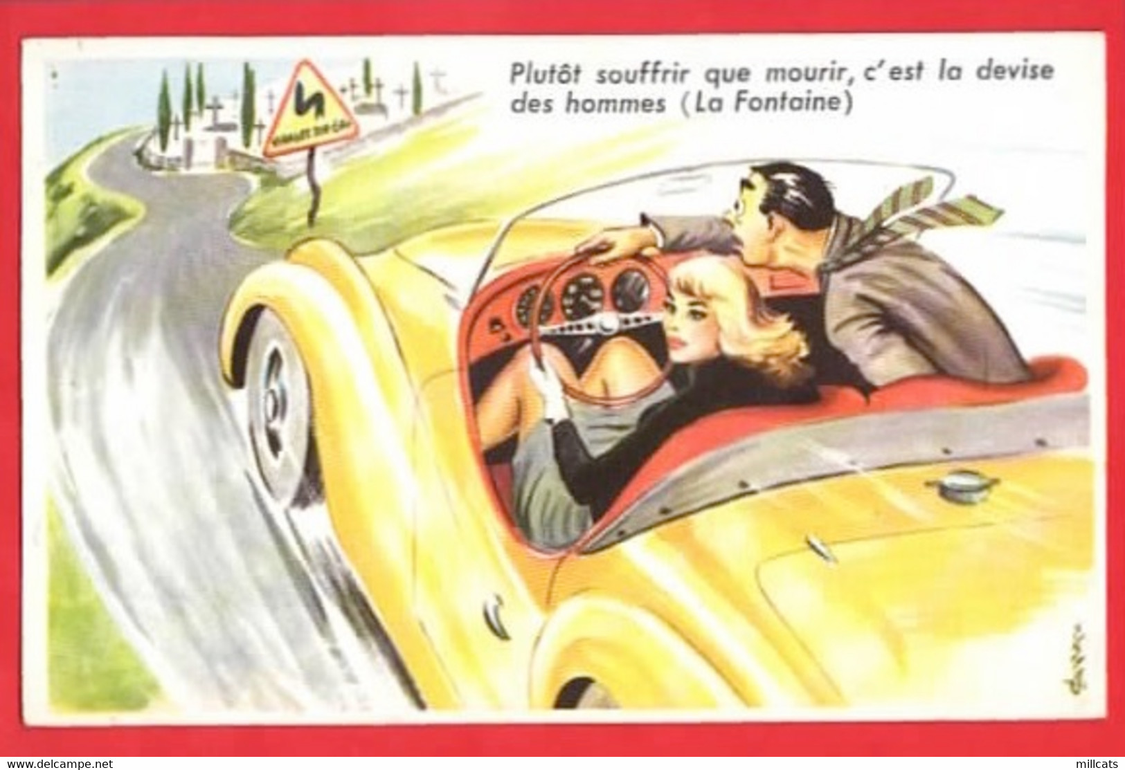 CARRIERE  MOTOR CAR AUTO COMIC HUMOUR - Humor