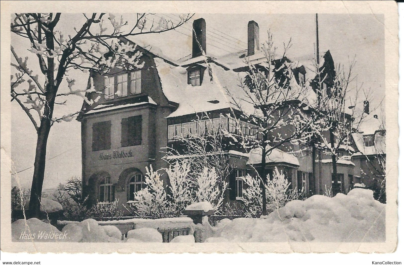 Kurheim „Haus Waldeck“, Bad Steben, „Weihnachten 1943“, Rückseite Beschrieben - Bad Steben