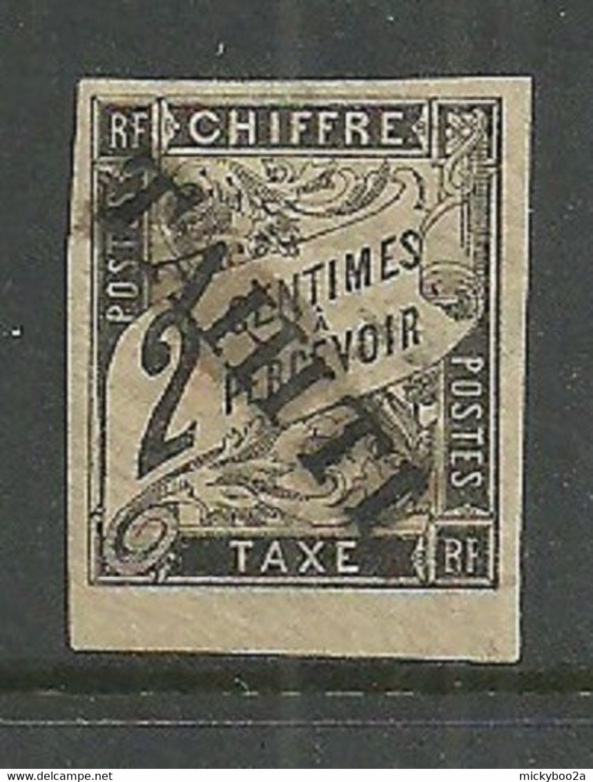 FRENCH POLYNESIA TAHITI 1893 POSTAGE DUE 2c BLACK MINT - Tahiti