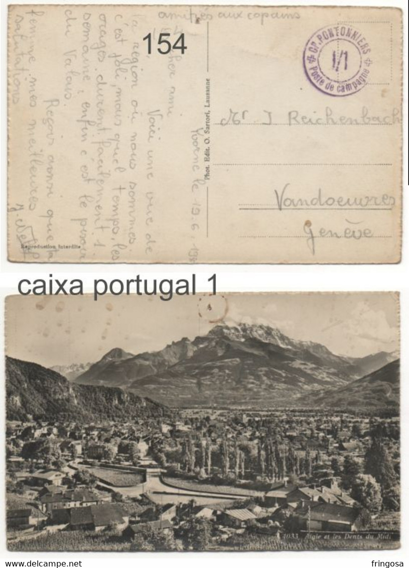 FELDPOST: CP. PONTONNIERS I/1 - Postmarks