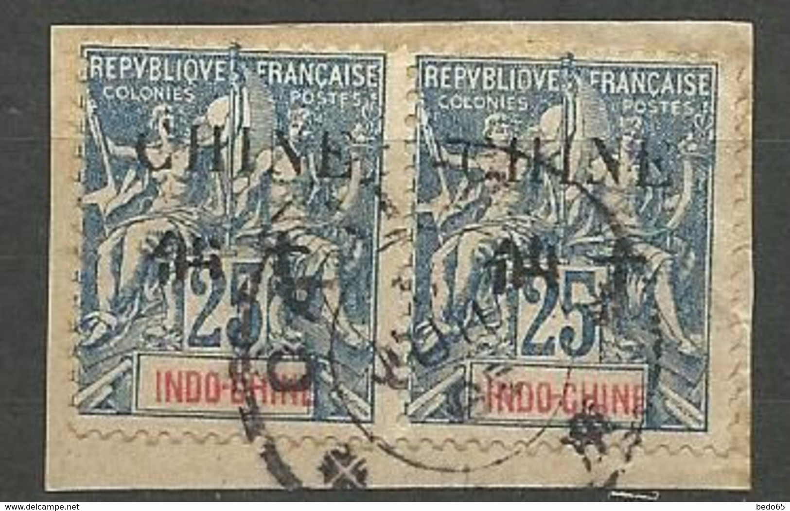 CHINE PAIRE SUR FRAGMENT  N°  56 OBL - Used Stamps