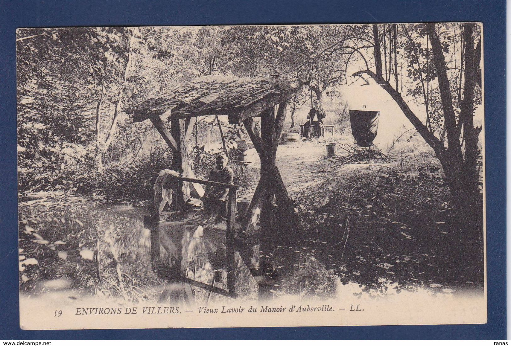 CPA [14] Calvados > Villers Sur Mer Lavoir Lavandière Métier Auberville Circulé - Villers Sur Mer