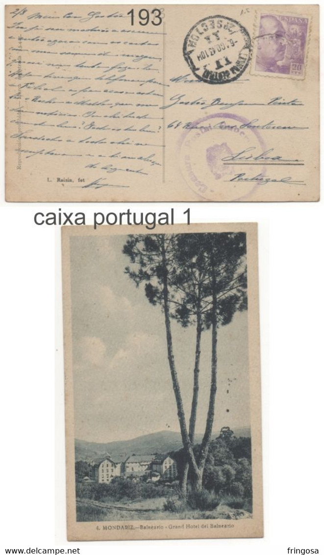 CENSURA POSTAL GOBERNATIVA 1943 - Bolli Di Censura Nazionalista