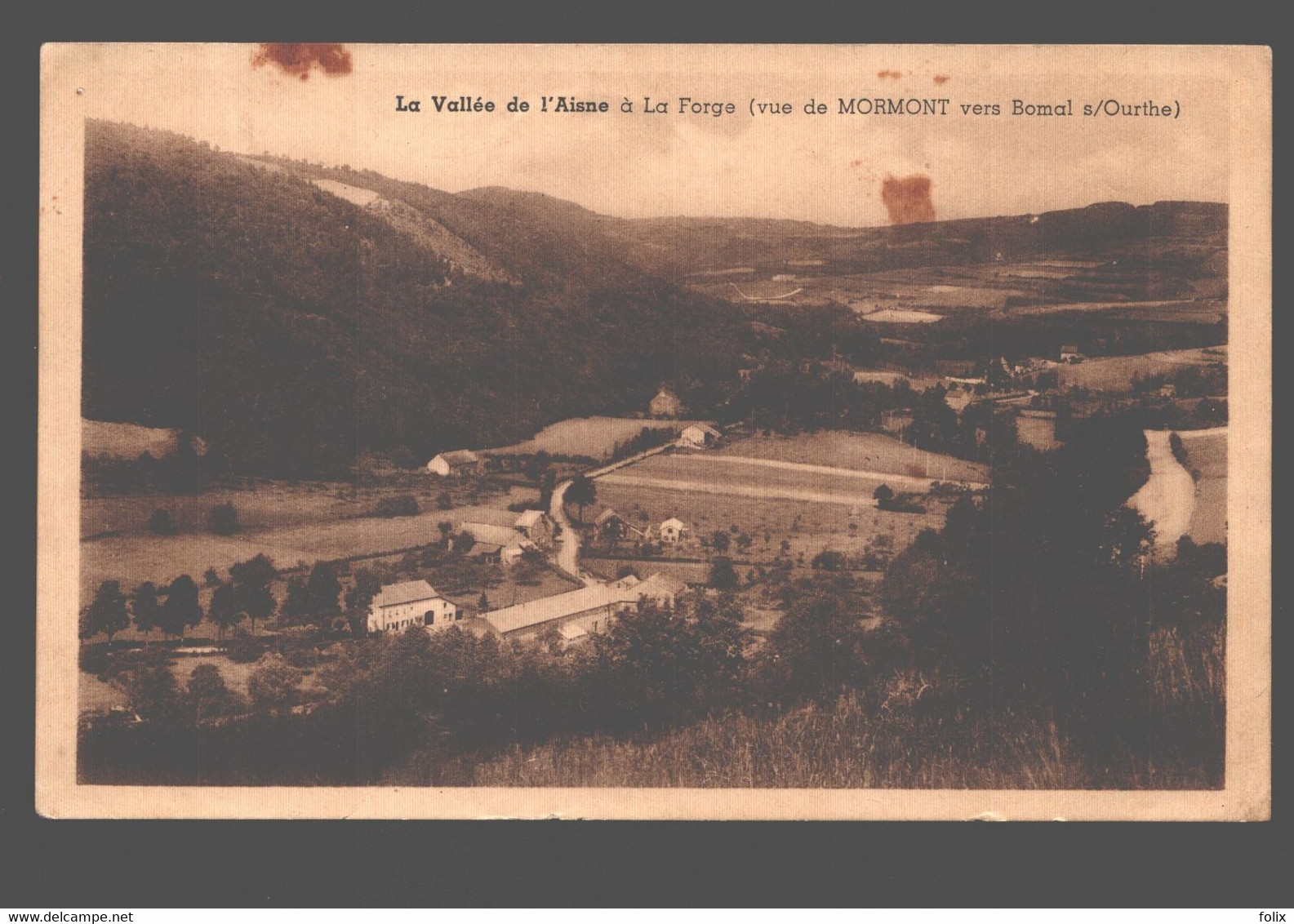 Bomal S/Ourthe - La Vallée De L'Aisne à La Forge (vue De Mormont Vers Bomal S/Ourthe) - Erezée