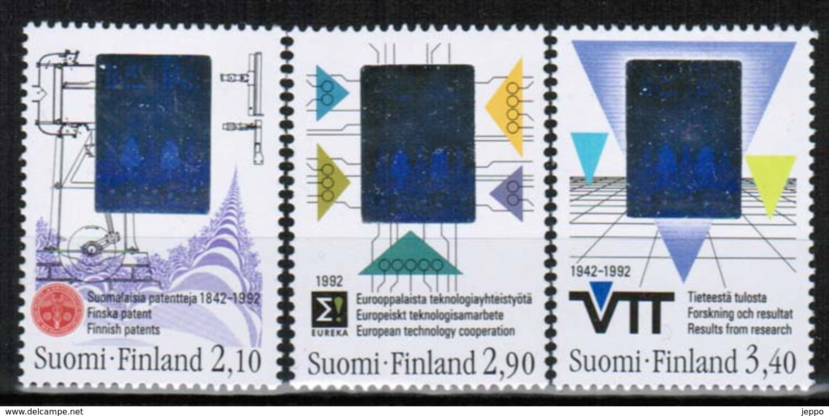 1992 Finland Holograms Complete Set MNH. - Hologramme