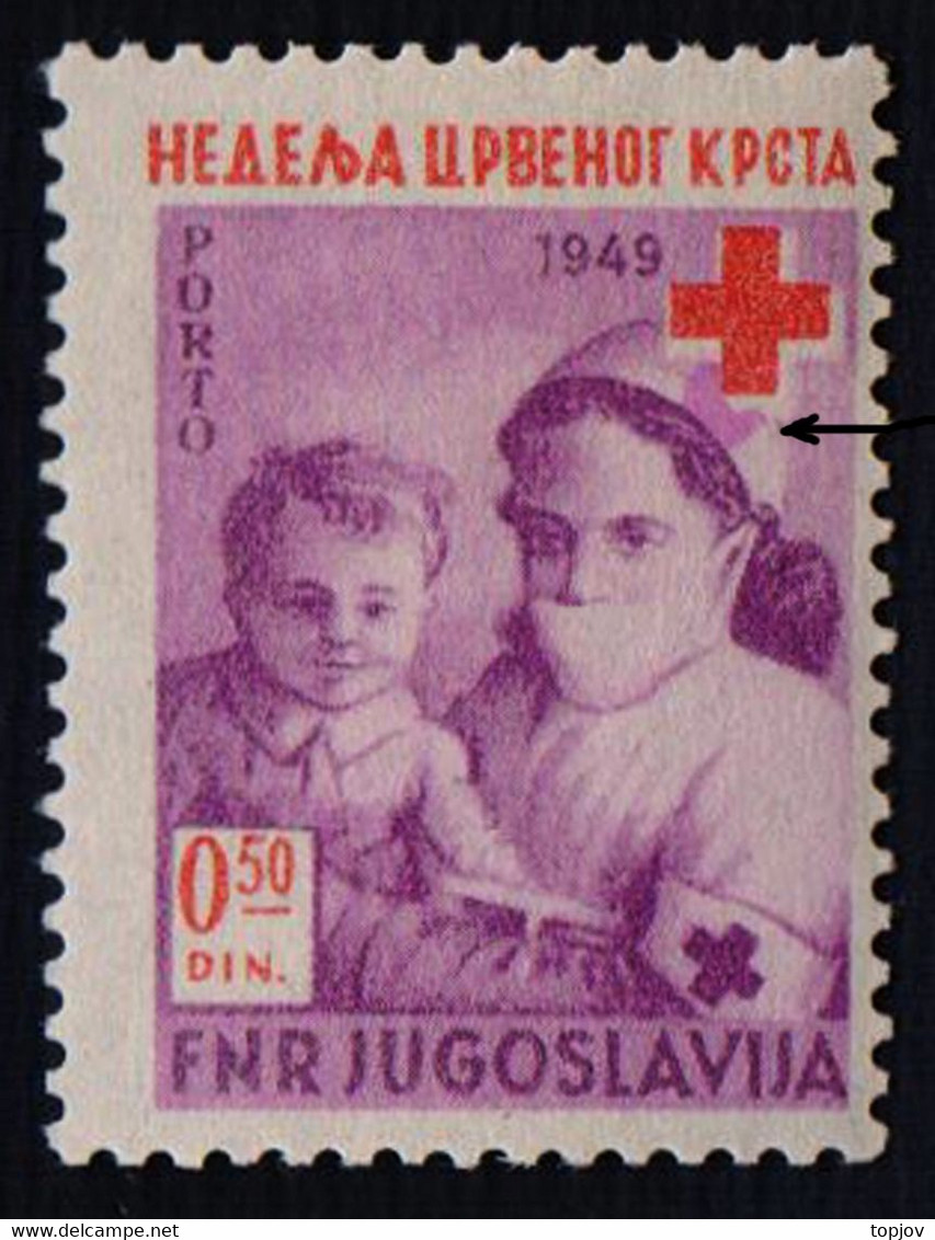 JUGOSLAVIA - ERROR  RED CROS "COLORED SCARF" - **MNH - 1949 - Non Dentelés, épreuves & Variétés